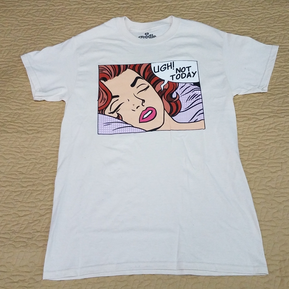 Current Mood "Ugh Not Today" Sleepy T shirt Size S - Picture 2 of 4
